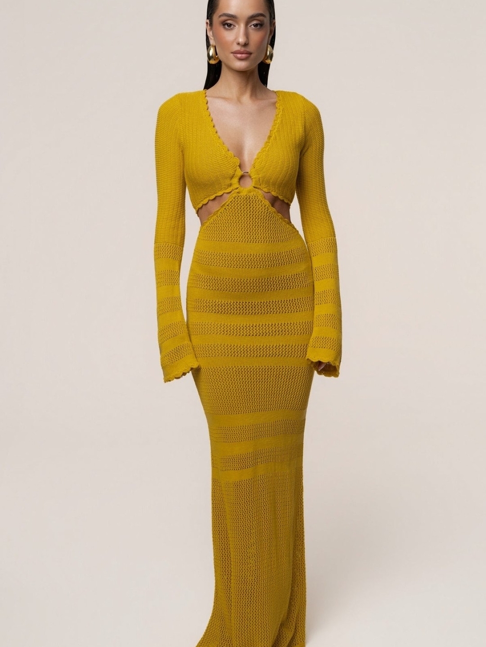 NWOT Jluxlabel Yellow Blossom Haven Maxi Dress (L)